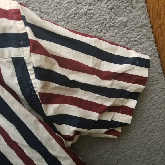 Natural Issue L RW&B Striped Multicolor Button-Down Shirt 52" 31" 10.25" - Picture 13 of 14